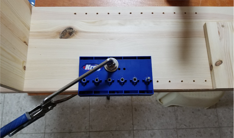 IMG: Shelf unit - making shelf holes